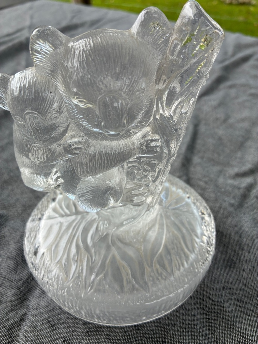 Clear Glass Koala Figurine